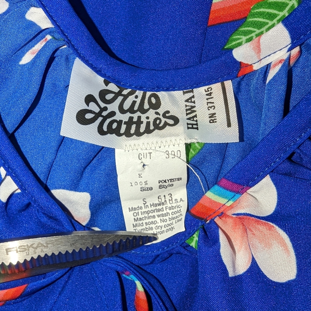 Hilo Hatties Vintage Hawaiian Maxi Dress Small Tropical Floral Beach - Picture 7 of 11